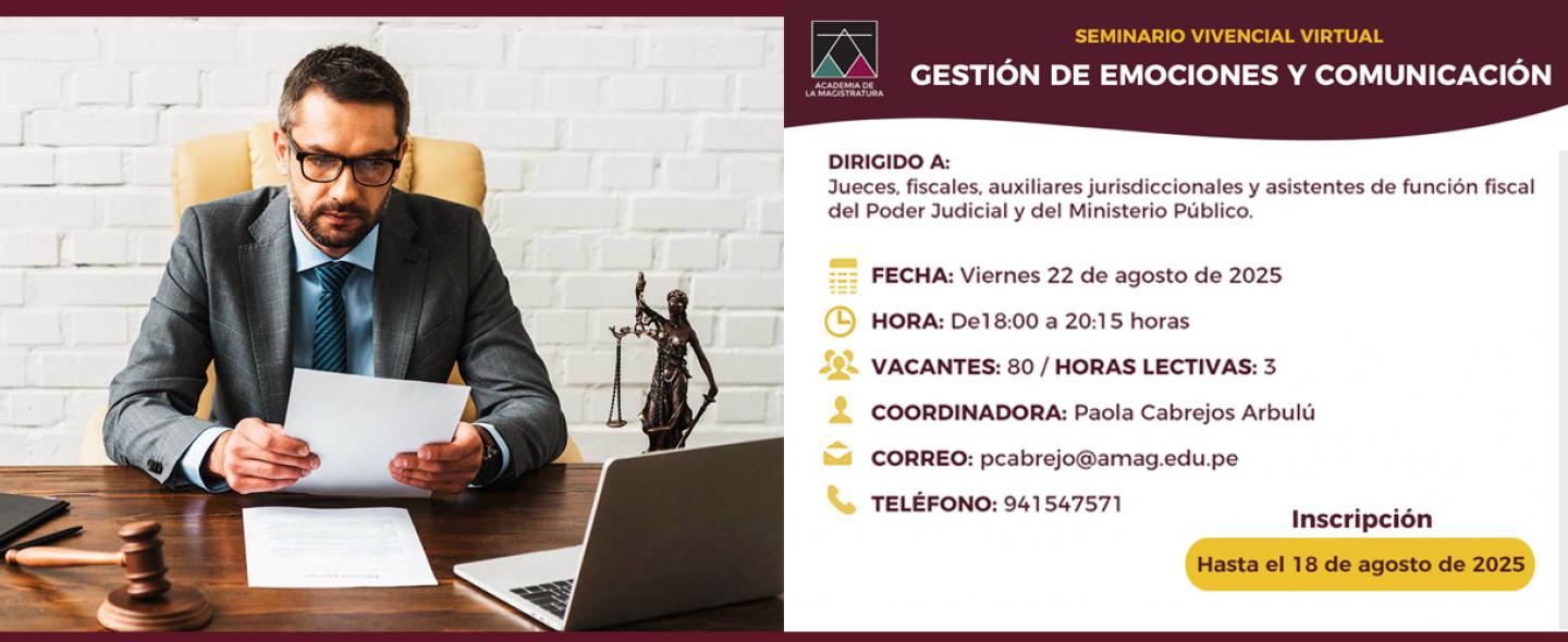 Seminario vivencial virtual: “Gestión de emociones y comunicación”